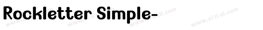 Rockletter Simple字体转换